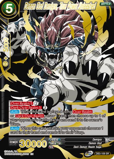 Demon God Demigra, True Power Unleashed (Alternate Art) [DB3-109] | Cracking-Singles