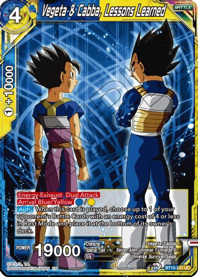 Vegeta & Cabba, Lessons Learned [BT15-147] | Cracking-Singles