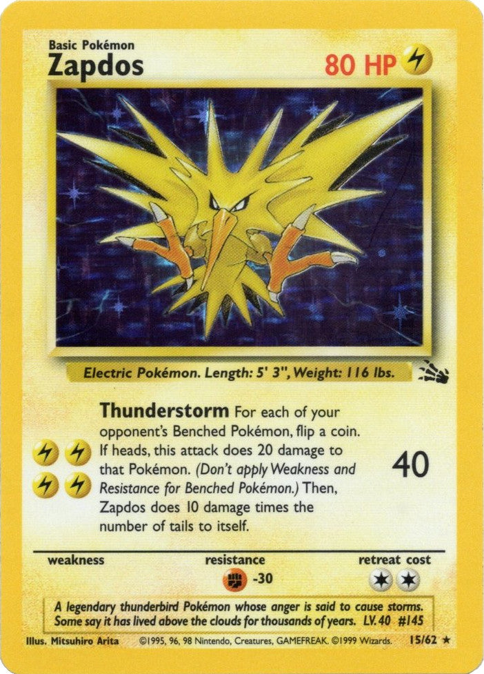 Zapdos (15/62) [Fossil Unlimited] | Cracking-Singles