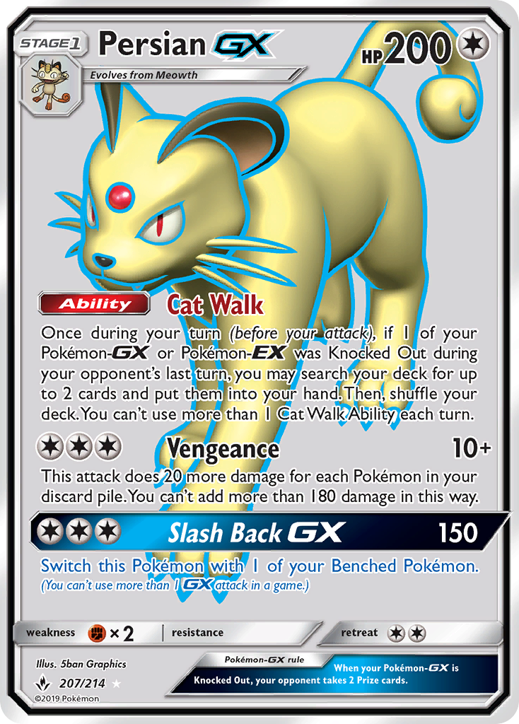 Persian GX (207/214) [Sun & Moon: Unbroken Bonds] | Cracking-Singles