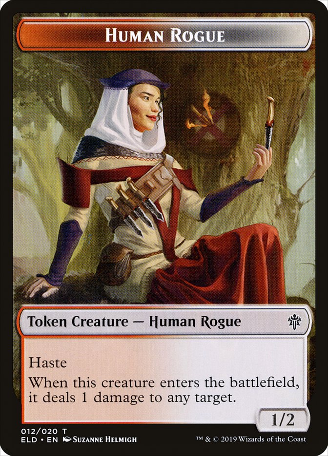 Human Rogue [Throne of Eldraine Tokens] | Cracking-Singles