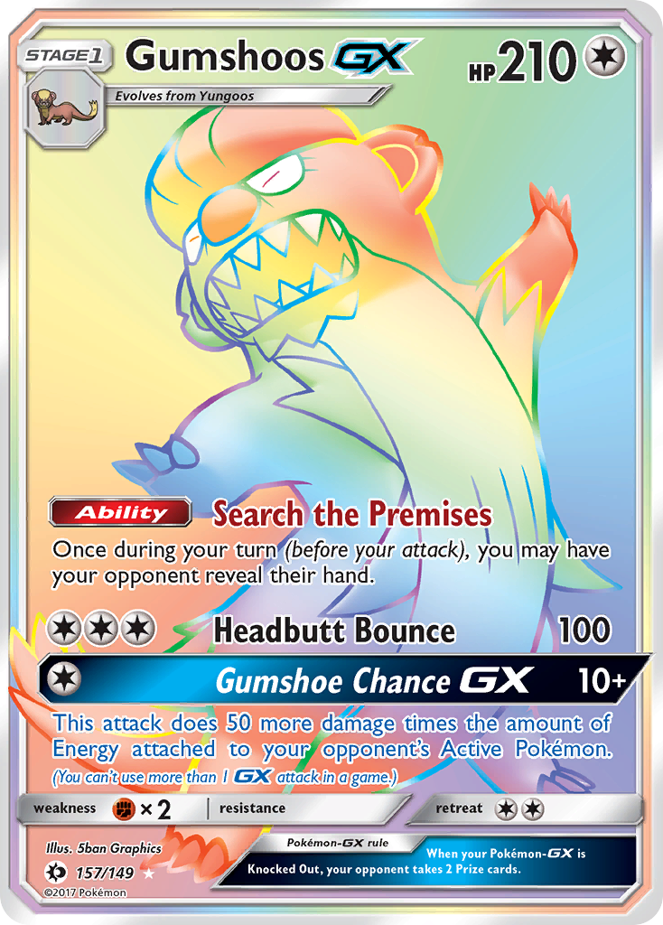 Gumshoos GX (157/149) [Sun & Moon: Base Set] | Cracking-Singles