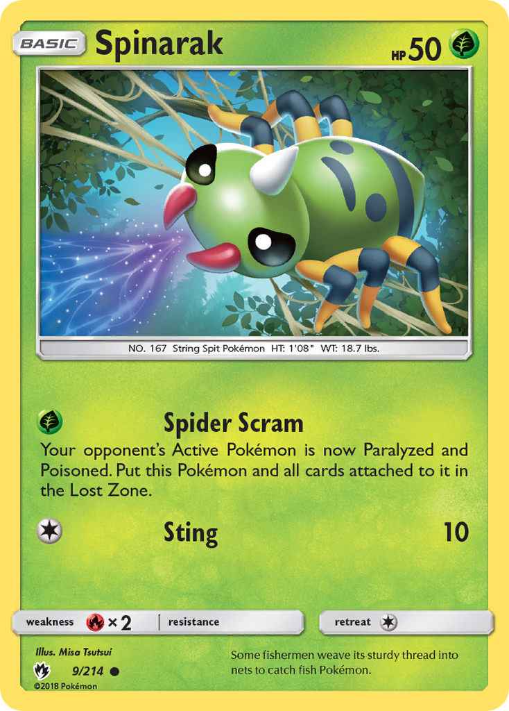 Spinarak (9/214) [Sun & Moon: Lost Thunder] | Cracking-Singles