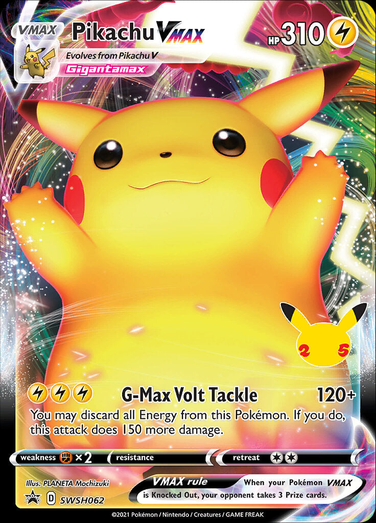 Pikachu VMAX (SWSH062) (Celebrations) [Sword & Shield: Black Star Promos] | Cracking-Singles