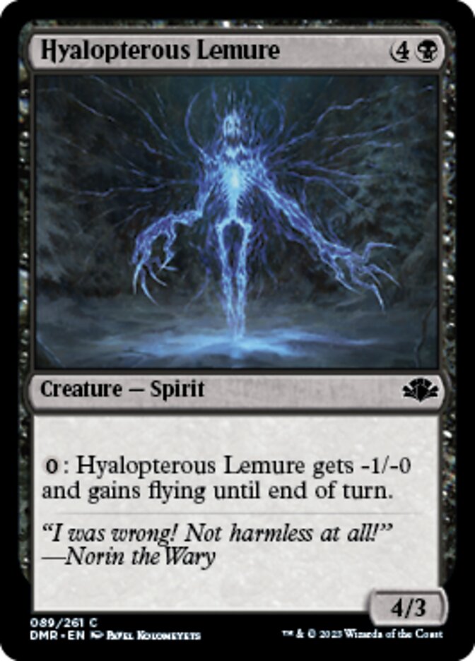 Hyalopterous Lemure [Dominaria Remastered] | Cracking-Singles