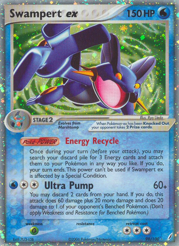 Swampert ex (98/100) [EX: Crystal Guardians] | Cracking-Singles