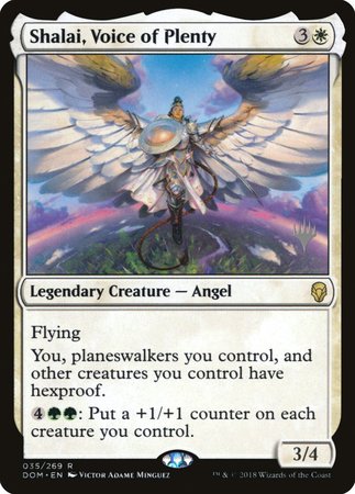 Shalai, Voice of Plenty [Dominaria Promos] | Cracking-Singles