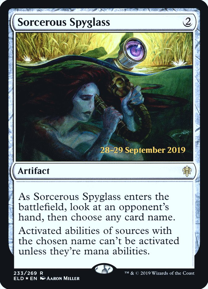 Sorcerous Spyglass  [Throne of Eldraine Prerelease Promos] | Cracking-Singles