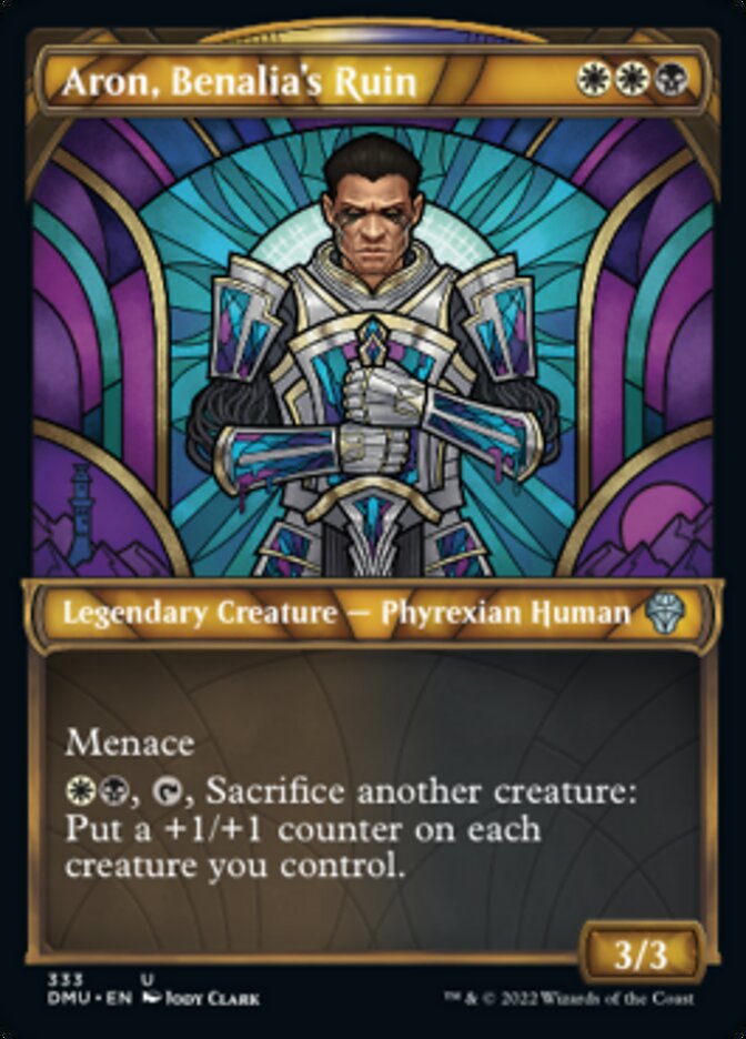 Aron, Benalia's Ruin (Showcase Textured) [Dominaria United] | Cracking-Singles