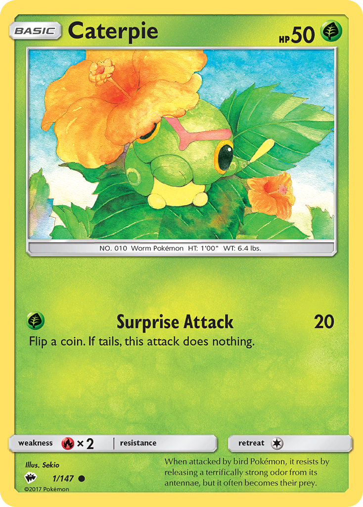 Caterpie (1/147) [Sun & Moon: Burning Shadows] | Cracking-Singles