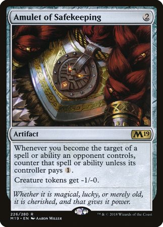 Amulet of Safekeeping [Core Set 2019] | Cracking-Singles