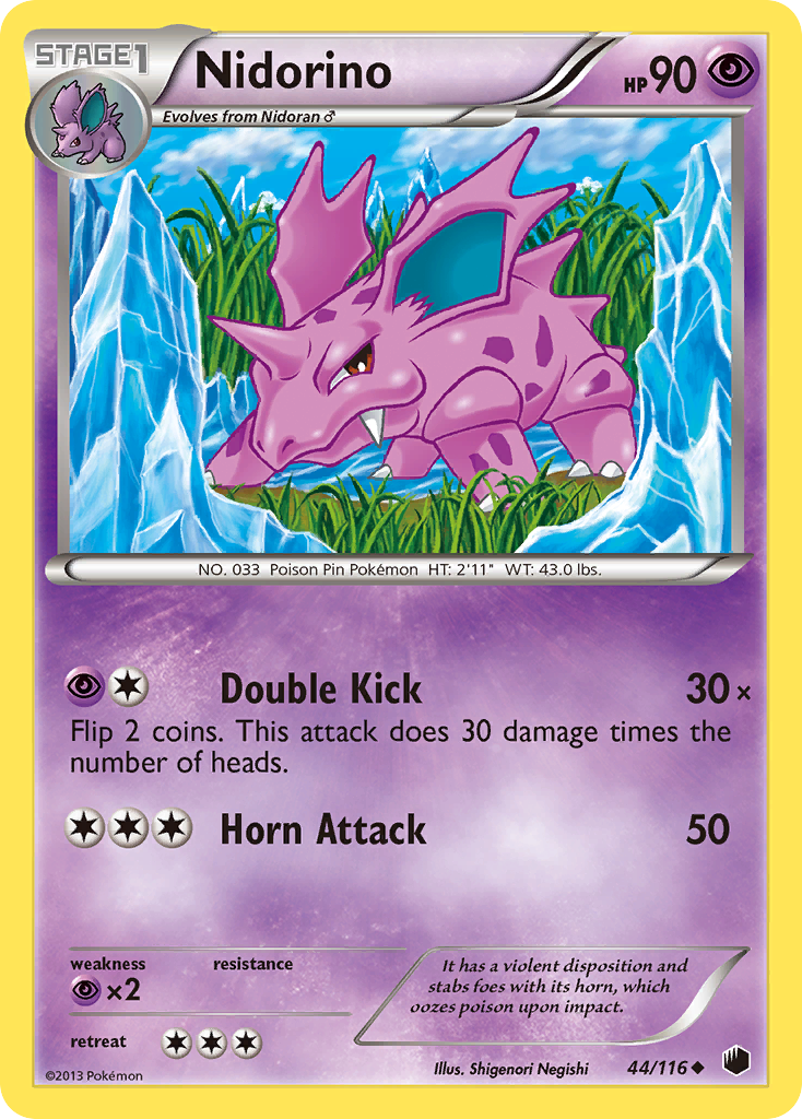 Nidorino (44/116) [Black & White: Plasma Freeze] | Cracking-Singles