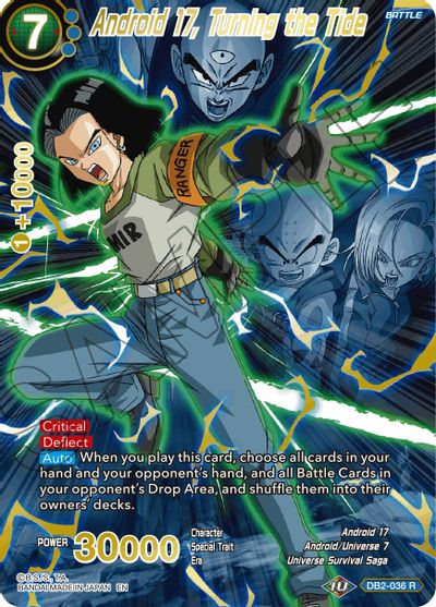 Android 17, Turning the Tide (Alternate Art) [DB2-036_R] | Cracking-Singles