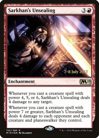 Sarkhan's Unsealing [Core Set 2019 Promos] | Cracking-Singles