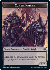 Zombie // Zombie Knight Double-Sided Token [Starter Commander Decks] | Cracking-Singles