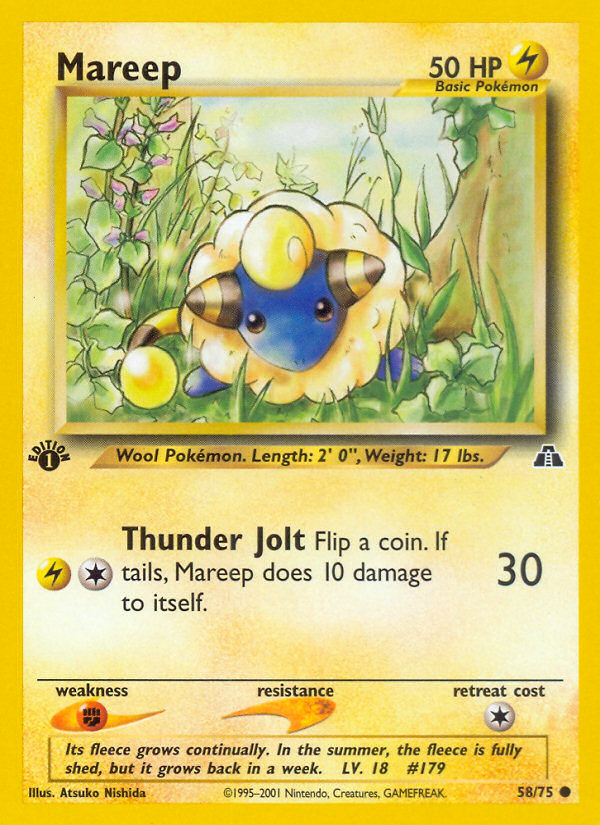 Mareep (58/75) [Neo Discovery 1st Edition] | Cracking-Singles