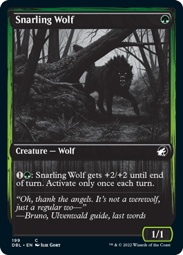 Snarling Wolf (199) [Innistrad: Double Feature] | Cracking-Singles