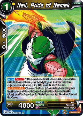 Nail, Pride of Namek [TB3-058] | Cracking-Singles