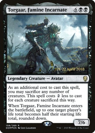 Torgaar, Famine Incarnate [Dominaria Promos] | Cracking-Singles