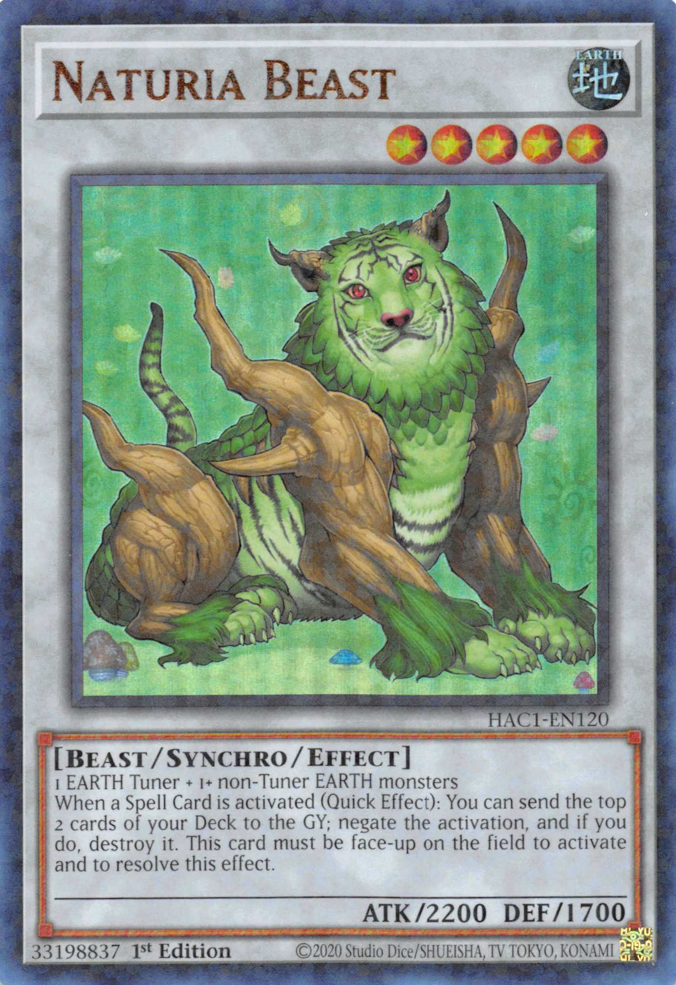 Naturia Beast (Duel Terminal) [HAC1-EN120] Parallel Rare | Cracking-Singles