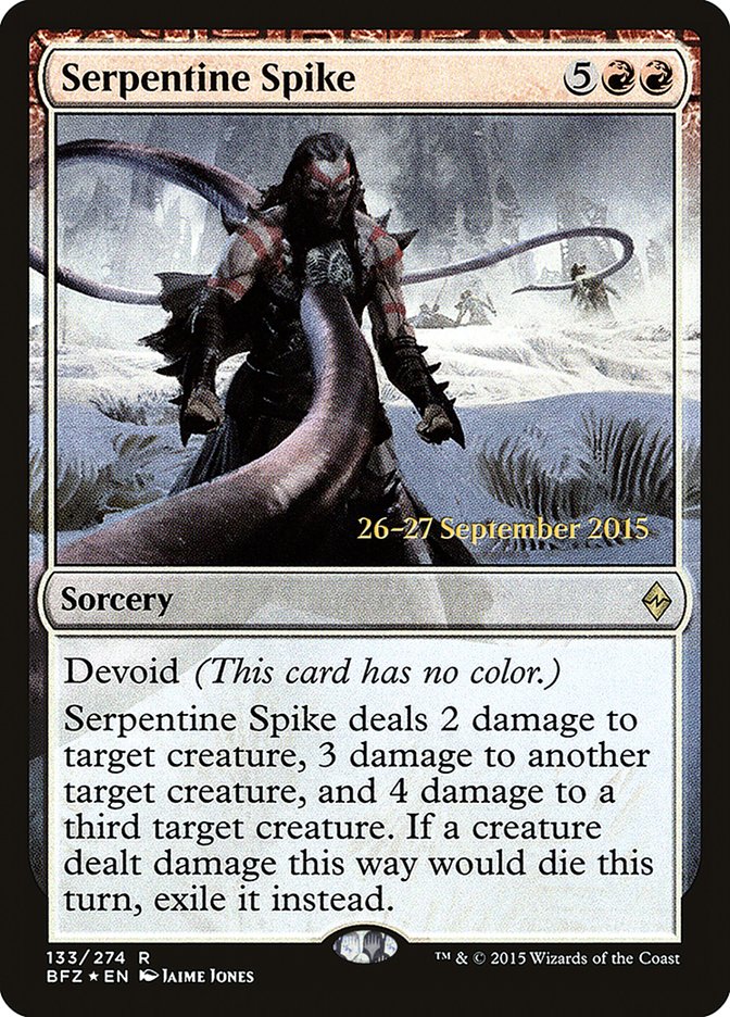 Serpentine Spike  [Battle for Zendikar Prerelease Promos] | Cracking-Singles