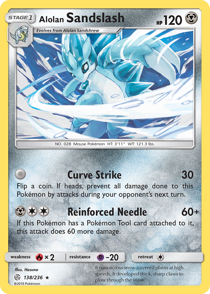 Alolan Sandslash (138/236) [Sun & Moon: Cosmic Eclipse] | Cracking-Singles