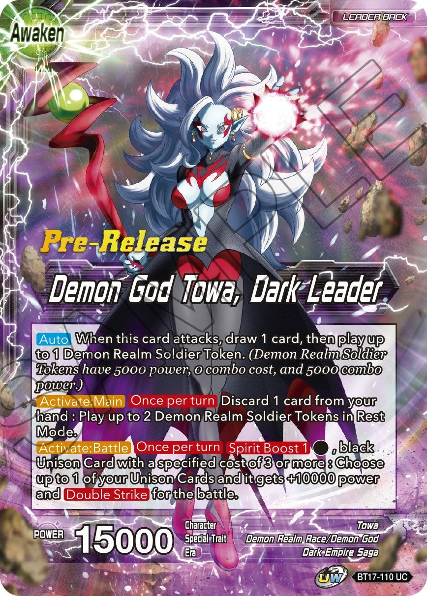 Towa // Demon God Towa, Dark Leader (BT17-110) [Ultimate Squad Prerelease Promos] | Cracking-Singles