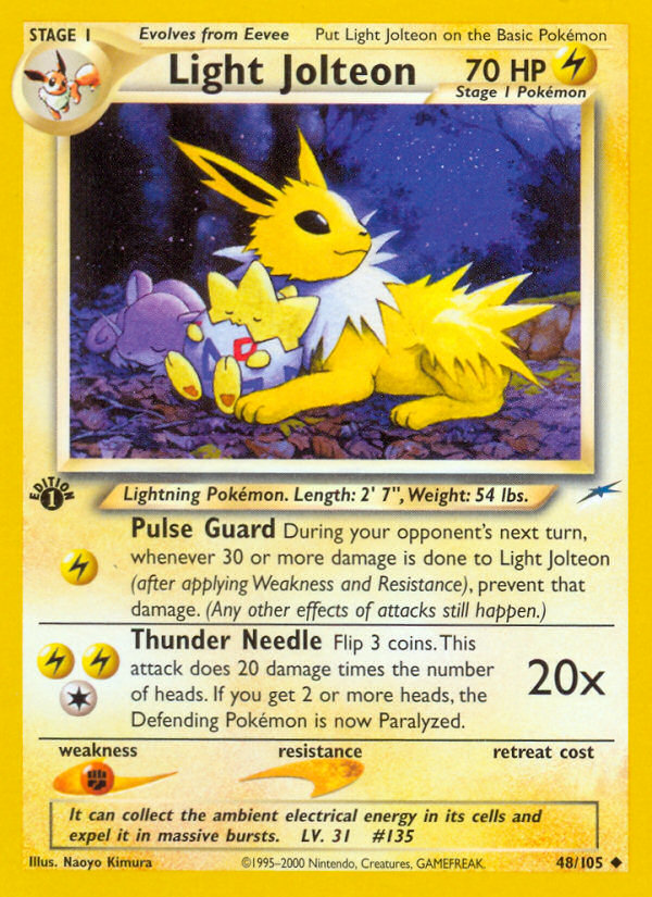 Light Jolteon (48/105) [Neo Destiny 1st Edition] | Cracking-Singles