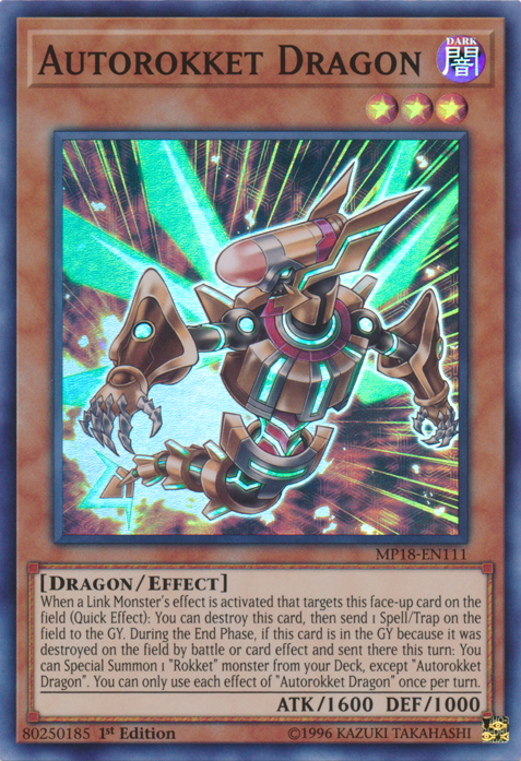 Autorokket Dragon [MP18-EN111] Super Rare | Cracking-Singles