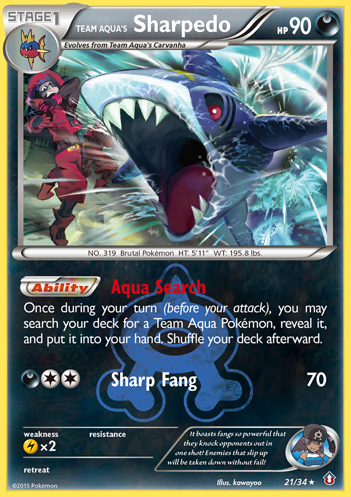 Team Aqua's Sharpedo (21/34) [XY: Double Crisis] | Cracking-Singles