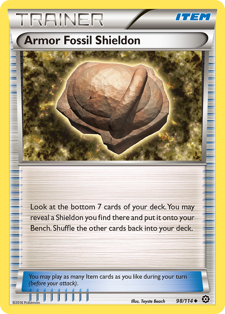 Armor Fossil Shieldon (98/114) [XY: Steam Siege] | Cracking-Singles