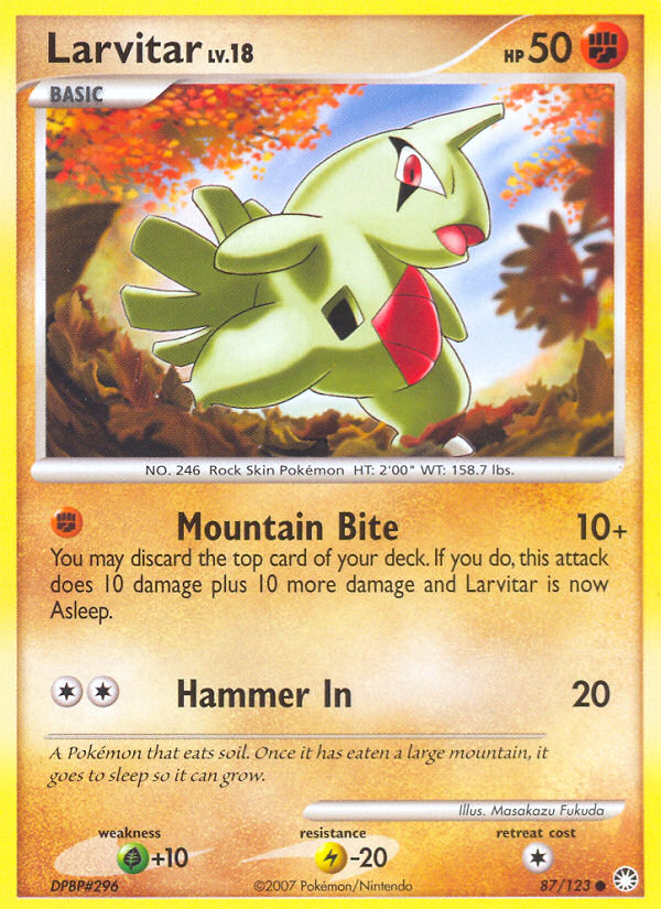 Larvitar (87/123) [Diamond & Pearl: Mysterious Treasures] | Cracking-Singles