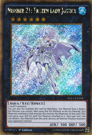 Number 21: Frozen Lady Justice [PGL2-EN018] Gold Secret Rare | Cracking-Singles