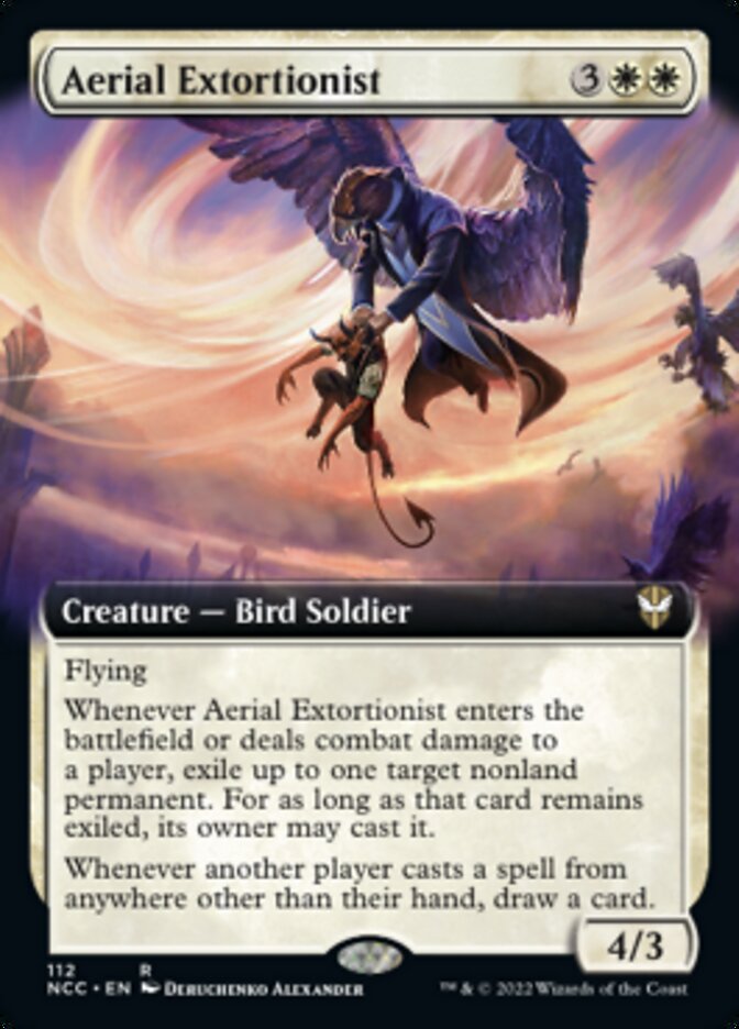 Aerial Extortionist (Extended Art) [Streets of New Capenna Commander] | Cracking-Singles