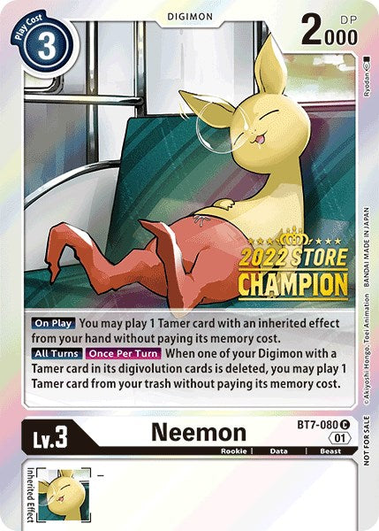 Neemon [BT7-080] (2022 Store Champion) [Next Adventure Promos] | Cracking-Singles