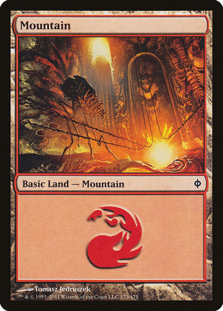 Mountain (173) [New Phyrexia] | Cracking-Singles