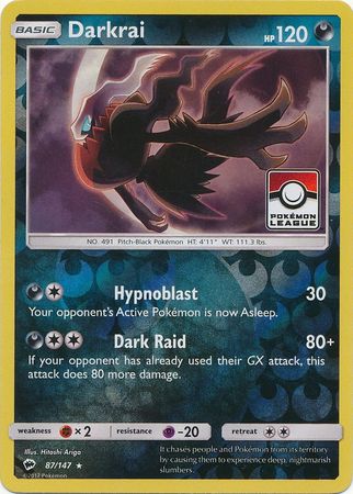 Darkrai (87/147) (League Promo) [Sun & Moon: Burning Shadows] | Cracking-Singles