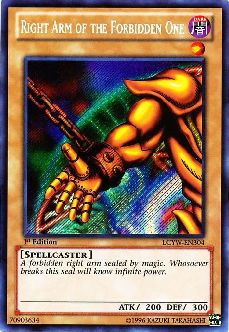 Right Arm of the Forbidden One [LCYW-EN304] Secret Rare | Cracking-Singles