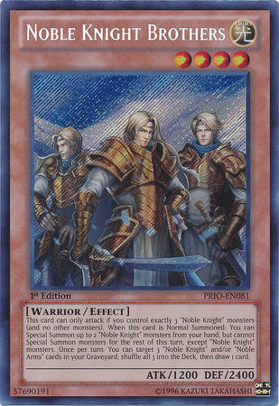 Noble Knight Brothers [PRIO-EN081] Secret Rare | Cracking-Singles