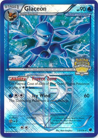 Glaceon (23/116) (City Championship Promo) [Black & White: Plasma Freeze] | Cracking-Singles