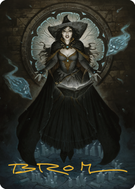 Tasha, the Witch Queen Art Card (76) (Gold-Stamped Signature) [Commander Legends: Battle for Baldur's Gate Art Series] | Cracking-Singles