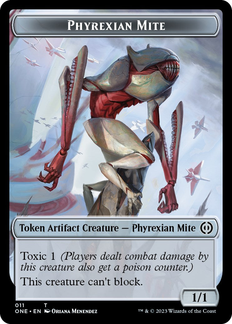 Phyrexian Mite // Phyrexian Insect Double-Sided Token [Phyrexia: All Will Be One Commander Tokens] | Cracking-Singles