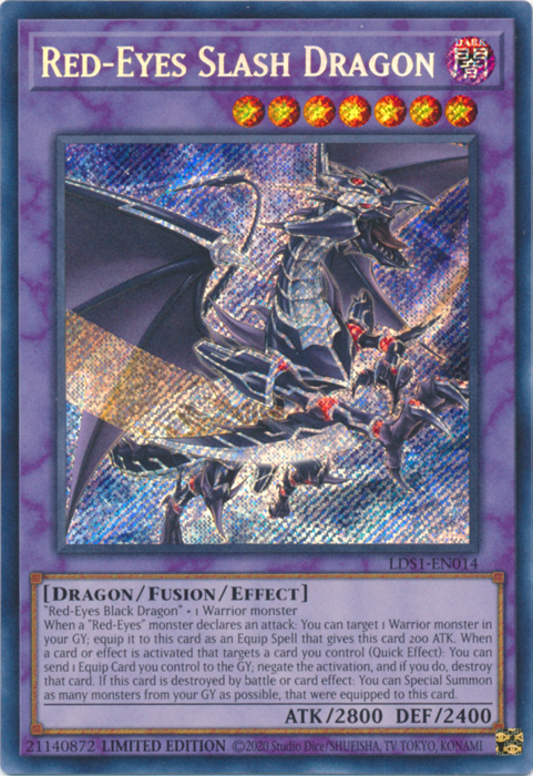 Red-Eyes Slash Dragon [LDS1-EN014] Secret Rare | Cracking-Singles