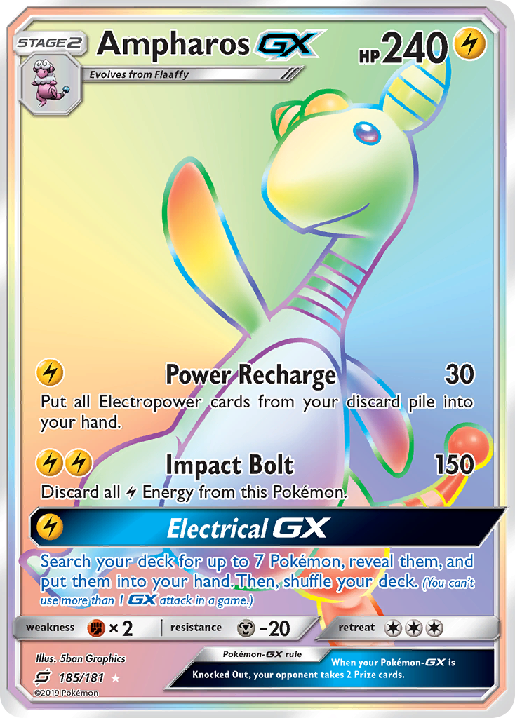 Ampharos GX (185/181) [Sun & Moon: Team Up] | Cracking-Singles