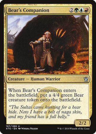 Bear's Companion [Khans of Tarkir] | Cracking-Singles