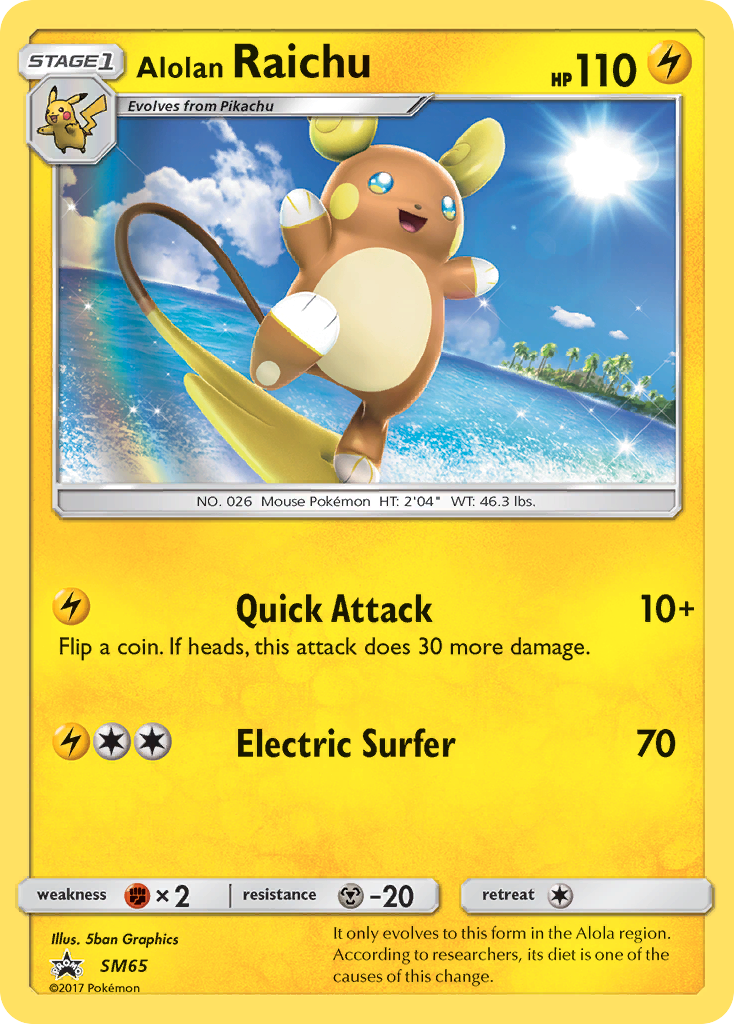 Alolan Raichu (SM65) [Sun & Moon: Black Star Promos] | Cracking-Singles