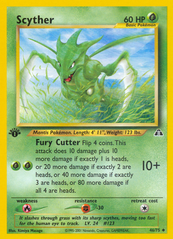 Scyther (46/75) [Neo Discovery 1st Edition] | Cracking-Singles