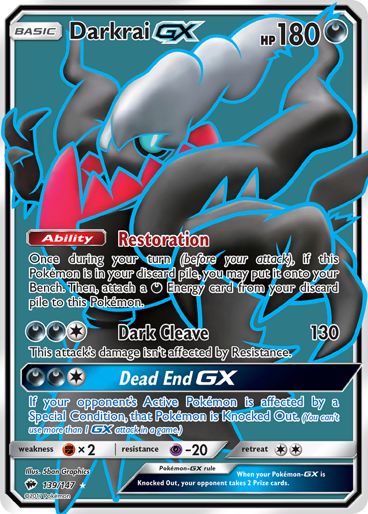 Darkrai GX (139/147) [Sun & Moon: Burning Shadows] | Cracking-Singles