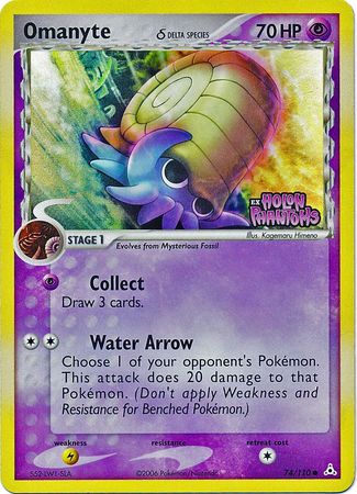 Omanyte (74/110) (Delta Species) (Stamped) [EX: Holon Phantoms] | Cracking-Singles