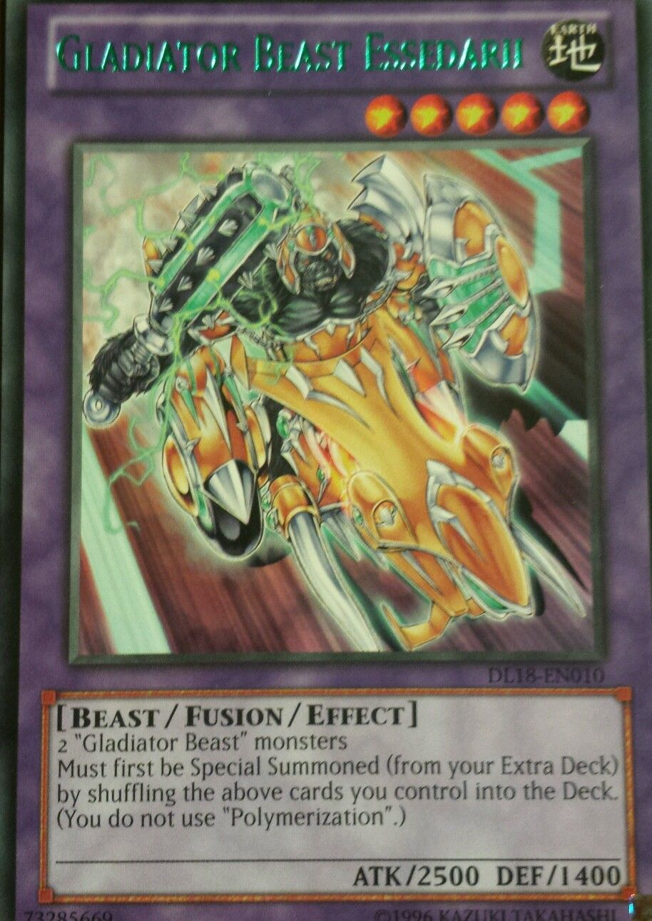 Gladiator Beast Essedarii (Green) [DL18-EN010] Rare | Cracking-Singles